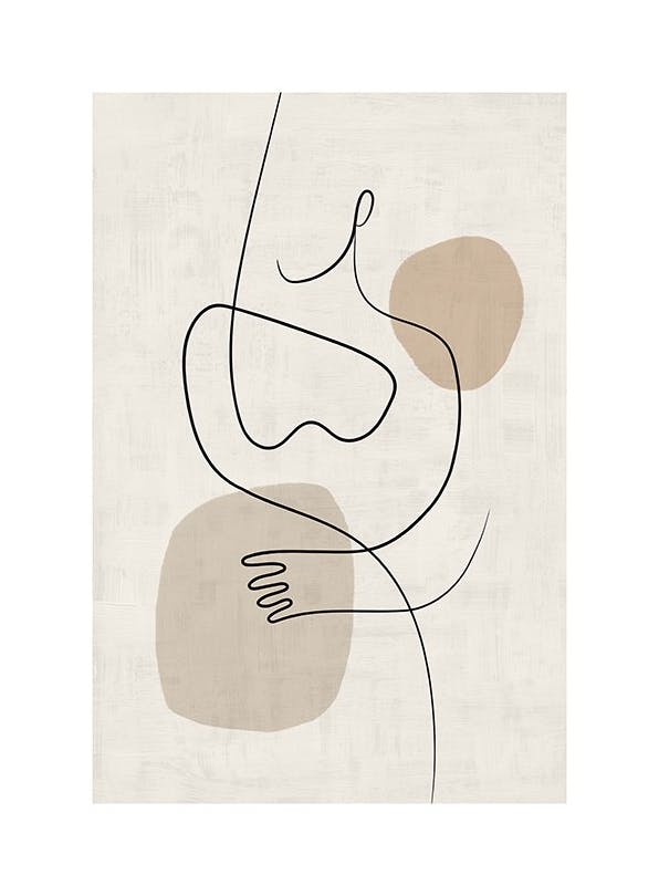 Line Art Figures No1 Plakat (50x70 cm)- Sztuka