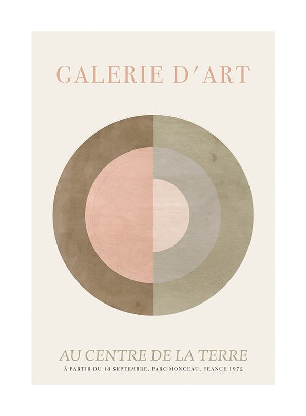 Au Centre De La Terre Poster (50x70 cm) - Moderne kunst