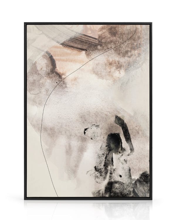 Canvas Prints Abstract Terrain No2 Canvas print (50x50 cm - Black Frame)