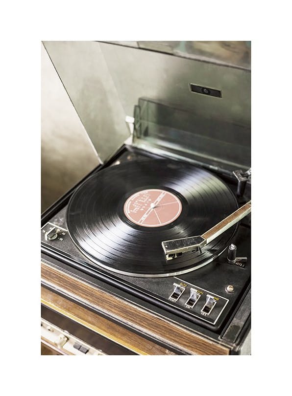 Vintage Record Player Poster (30x40 cm)- Arte fotográfica