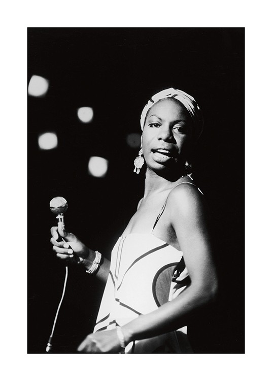 Nina Simone Poster - Singer Nina Simone 