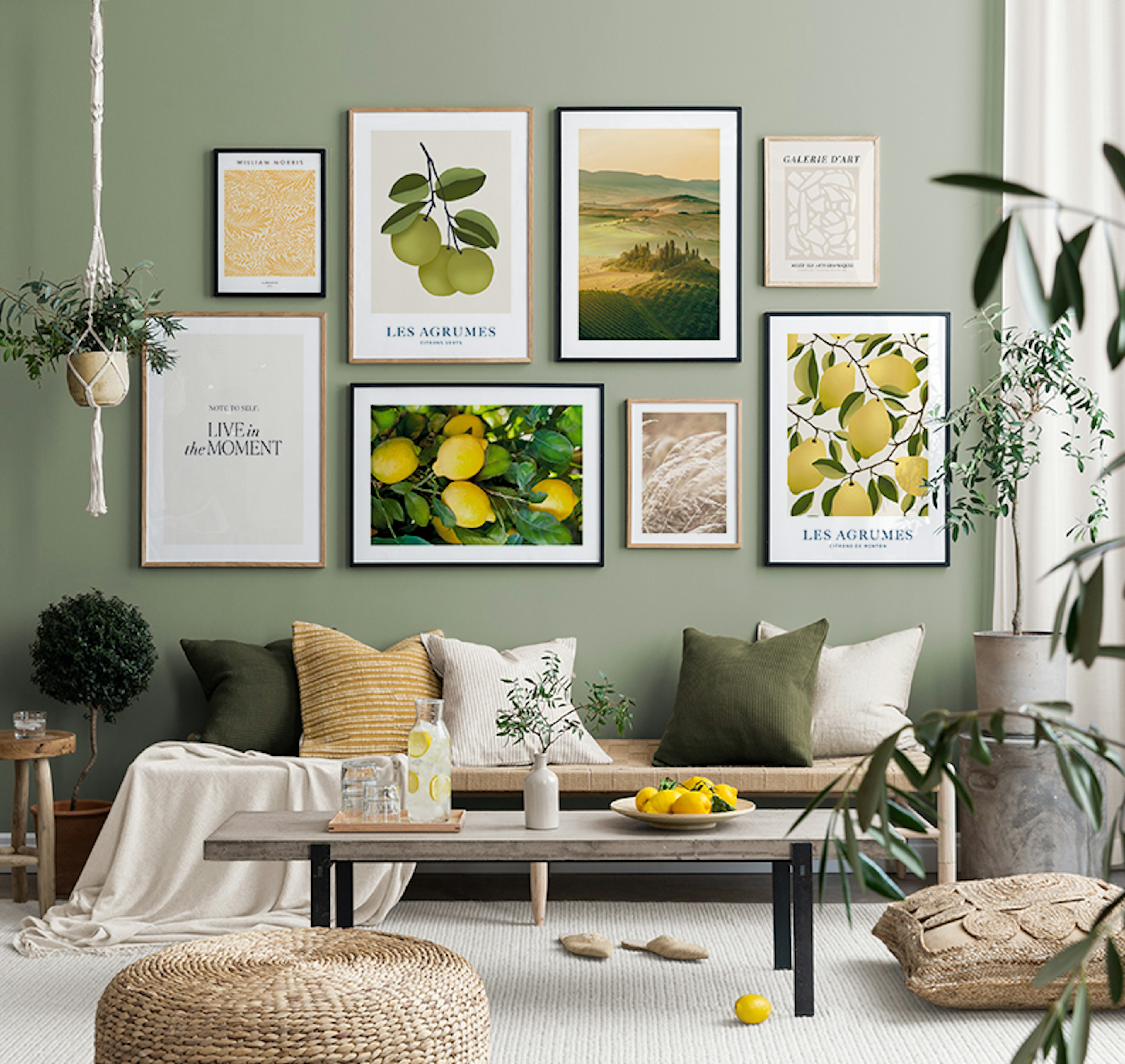 Fresh Lemon gallery wall