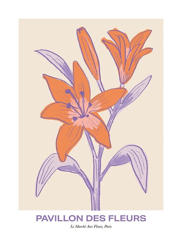 Pavillon Des Fleurs Plakat (50x70 cm)- Ilustracje