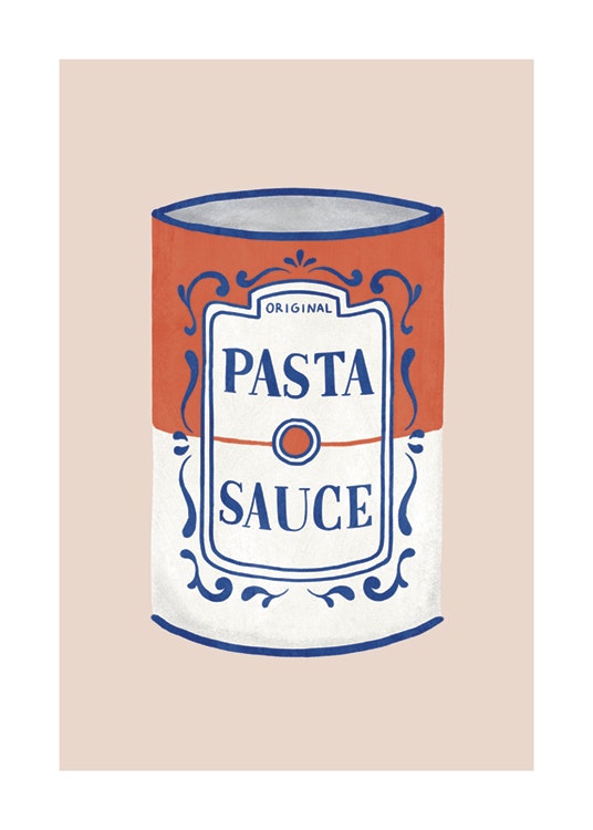 Pasta Sauce Illustration Poster 0