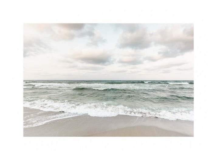 Jade Green Waves Print (21x30 cm)
