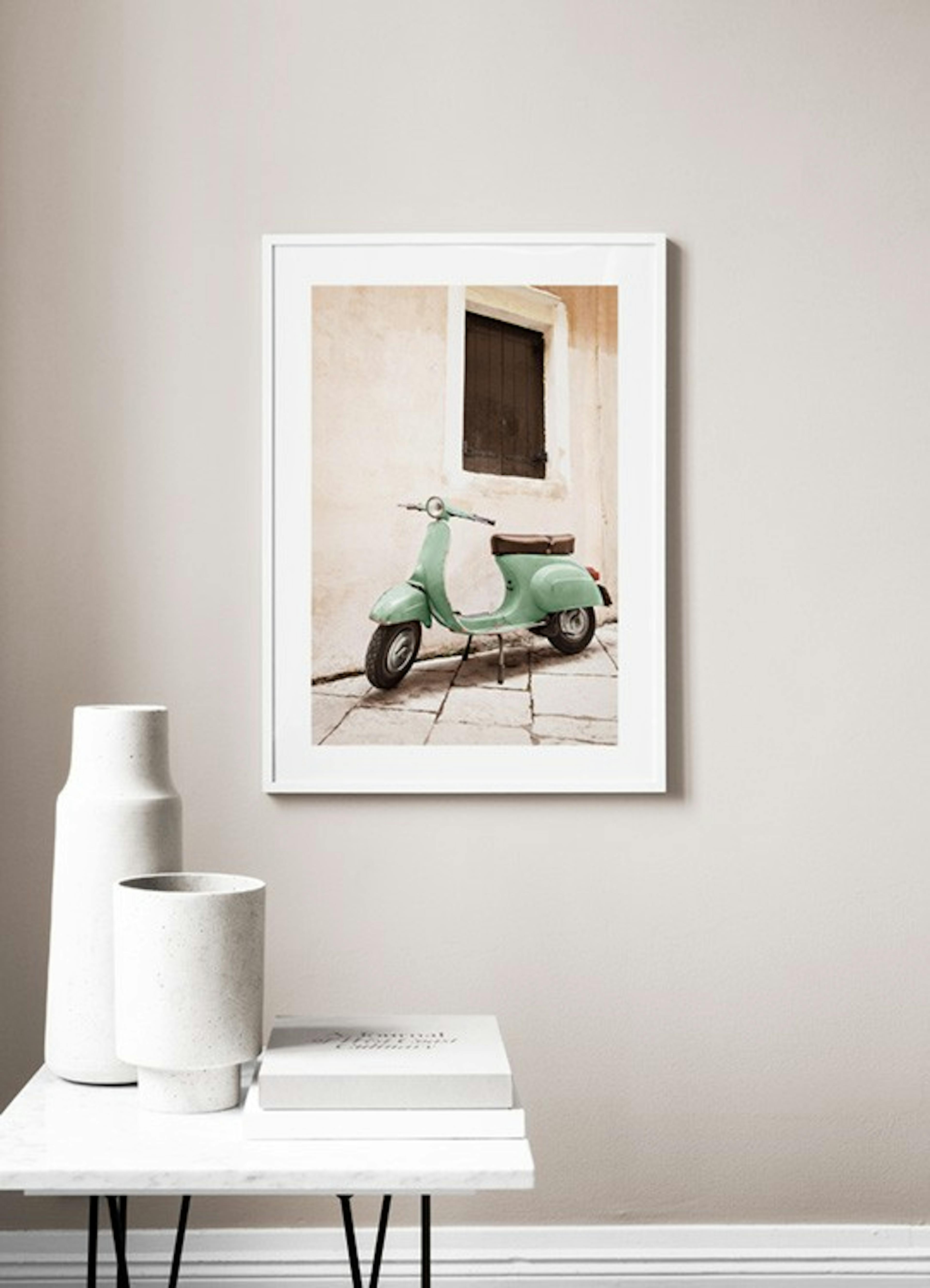 Green Scooter Print