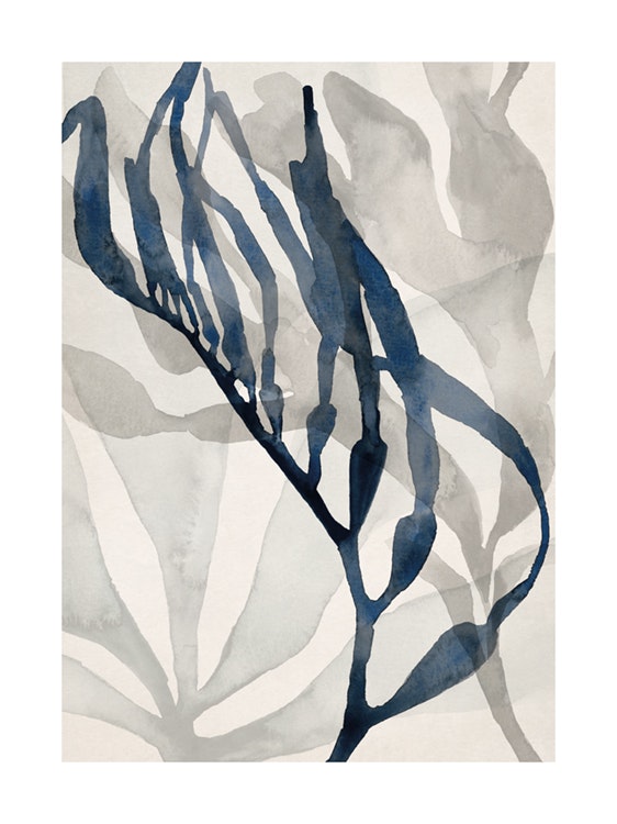 Watercolor Seaweed No2 Affiche 0
