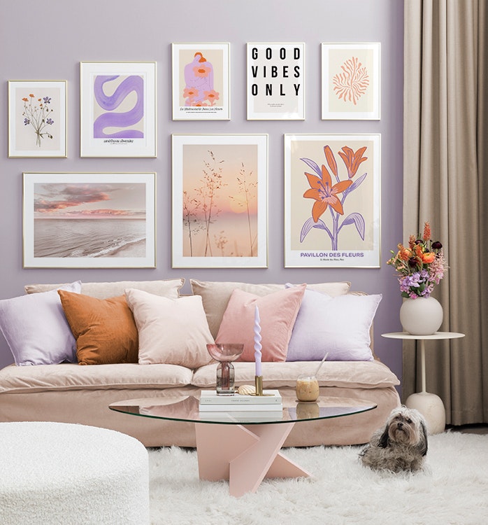 Pastel Paradise gallery wall