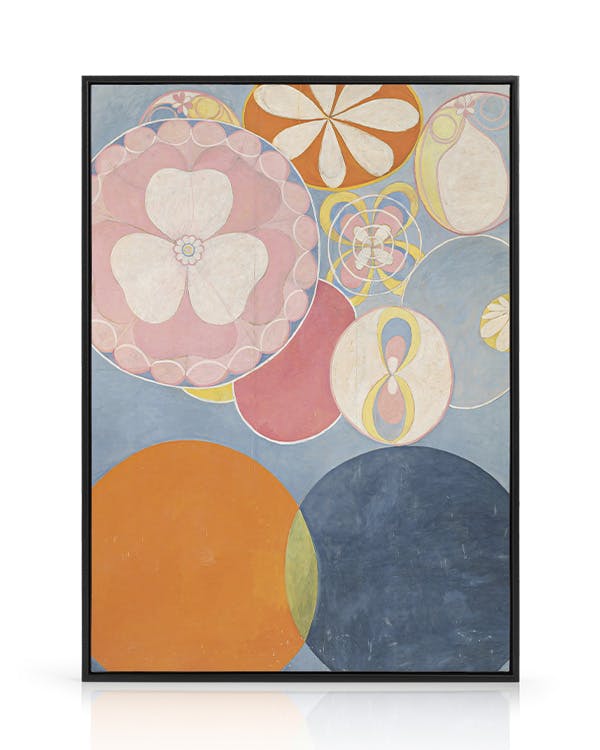Hilma af Klint - The Ten Largest, Childhood, No. 2 (50x50 cm - Cadre noir)  Tableau sur toile encadré