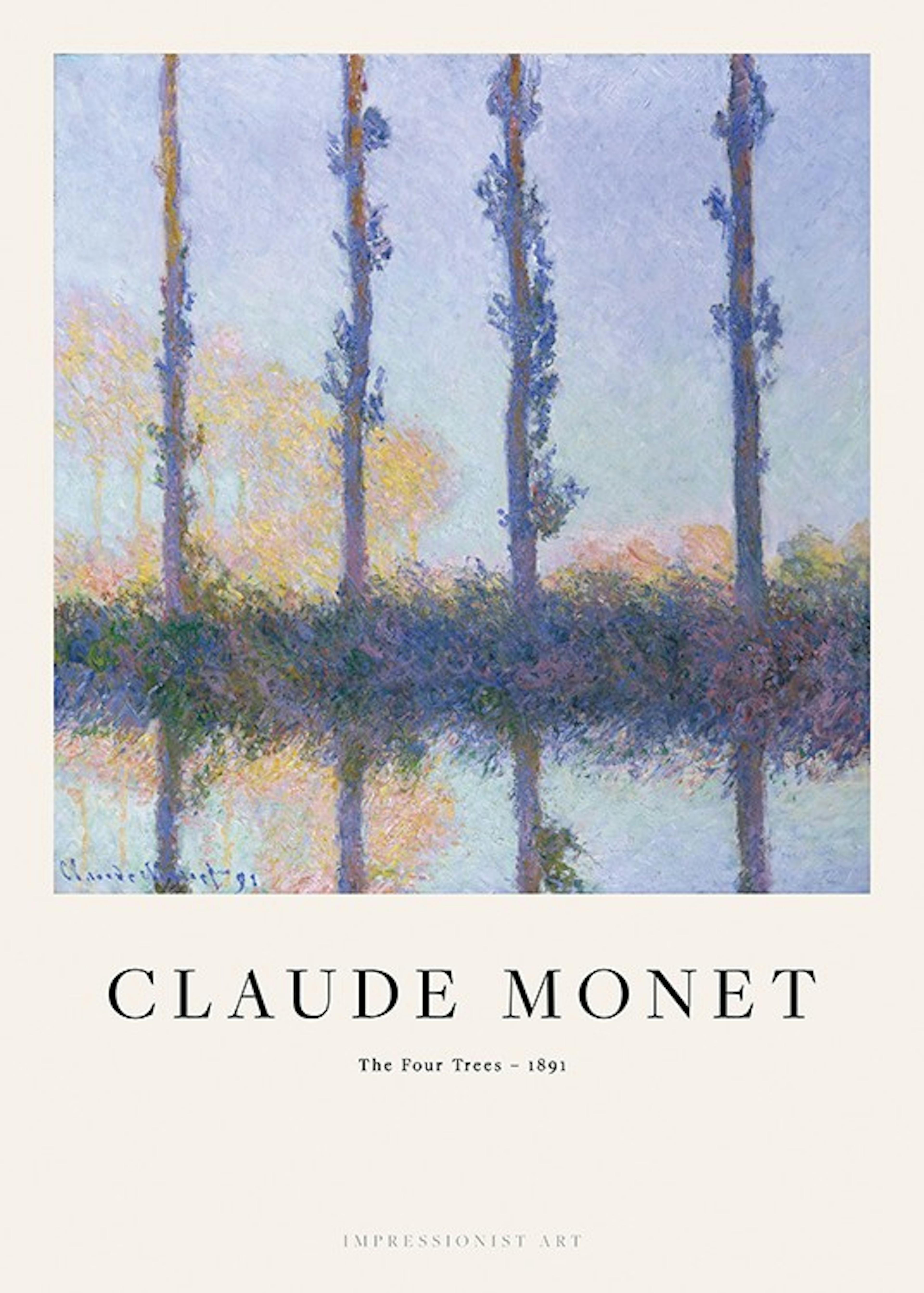 Monet - The Four Trees Print 0