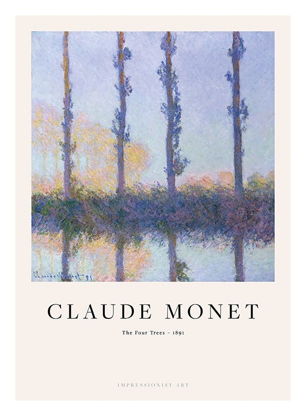Prints - Monet - The Four Trees Print (50x70 cm) - Monet Prints