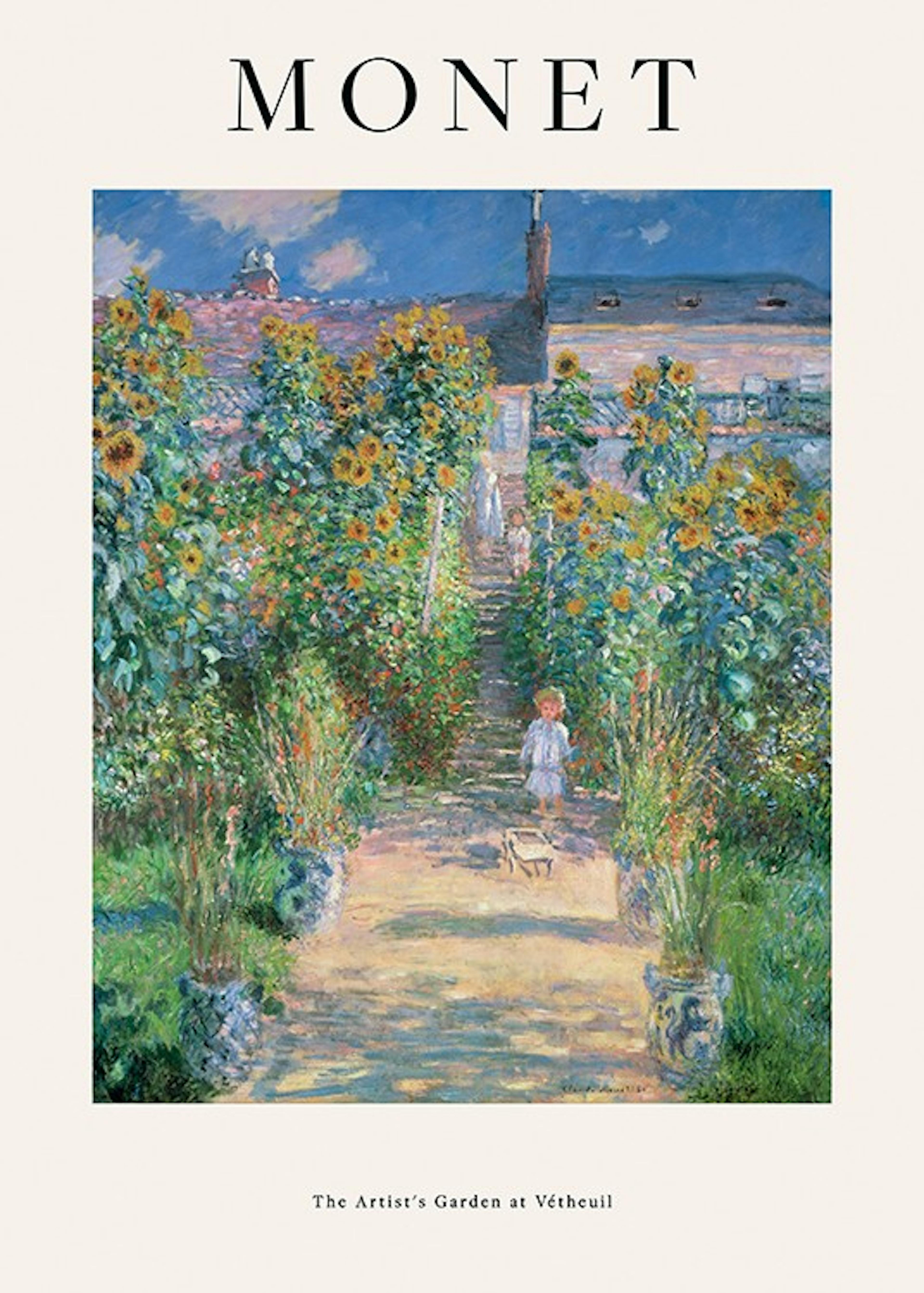 Monet - The Artist's Garden at Vétheuil 포스터 0