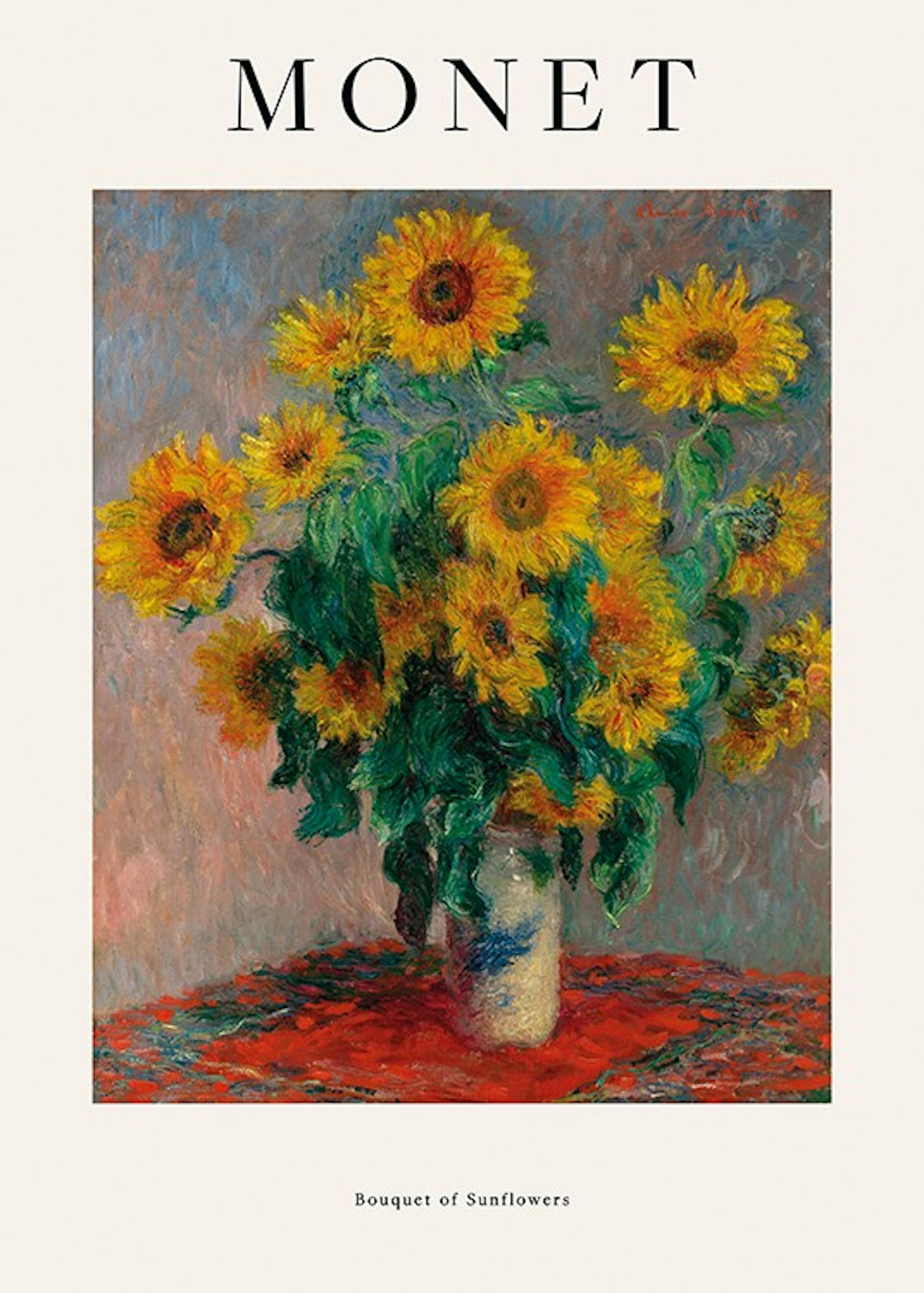 Monet - Bouquet of Sunflowers 포스터 0