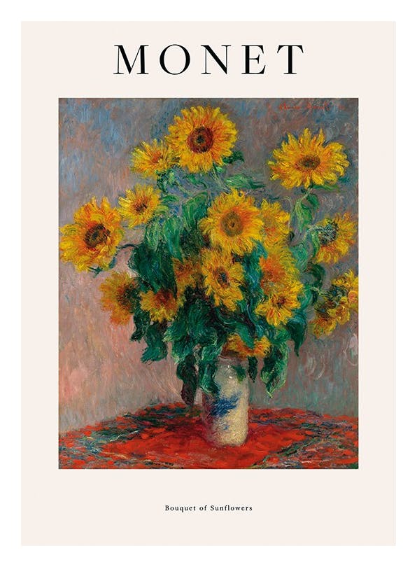 Monet - Bouquet of Sunflowers Poster (21x30 cm) - Monet Poster