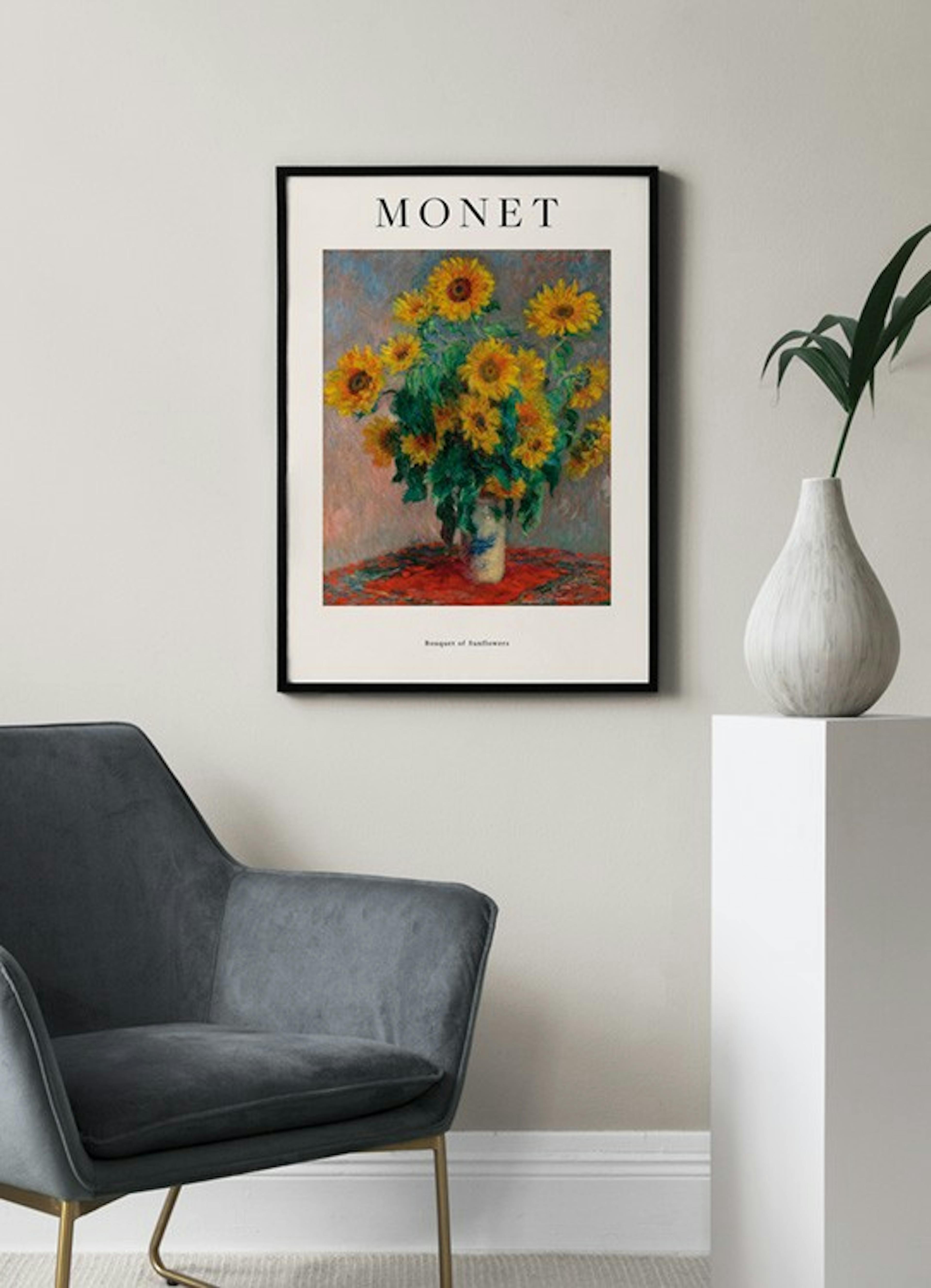 Monet - Bouquet of Sunflowers Plakat