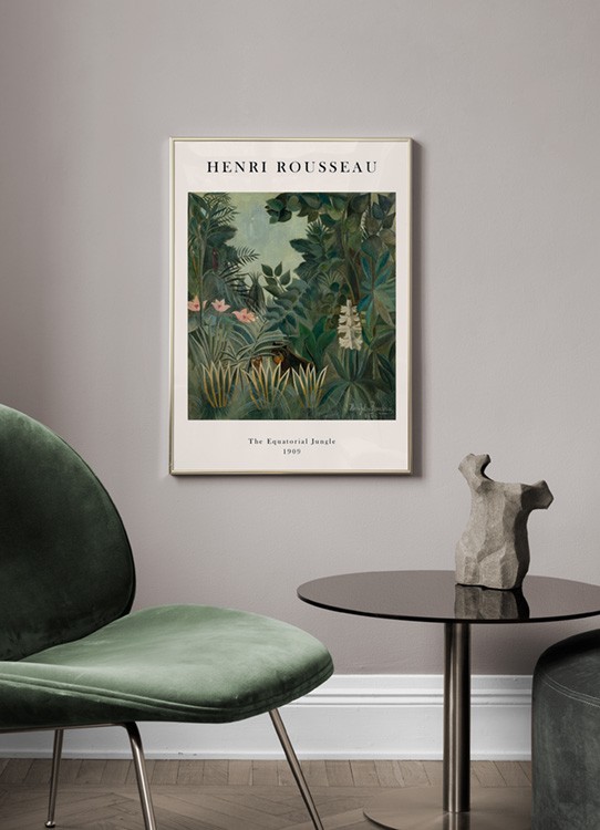 Rousseau - Equatorial Plakat - Malet jungle - desenio.dk