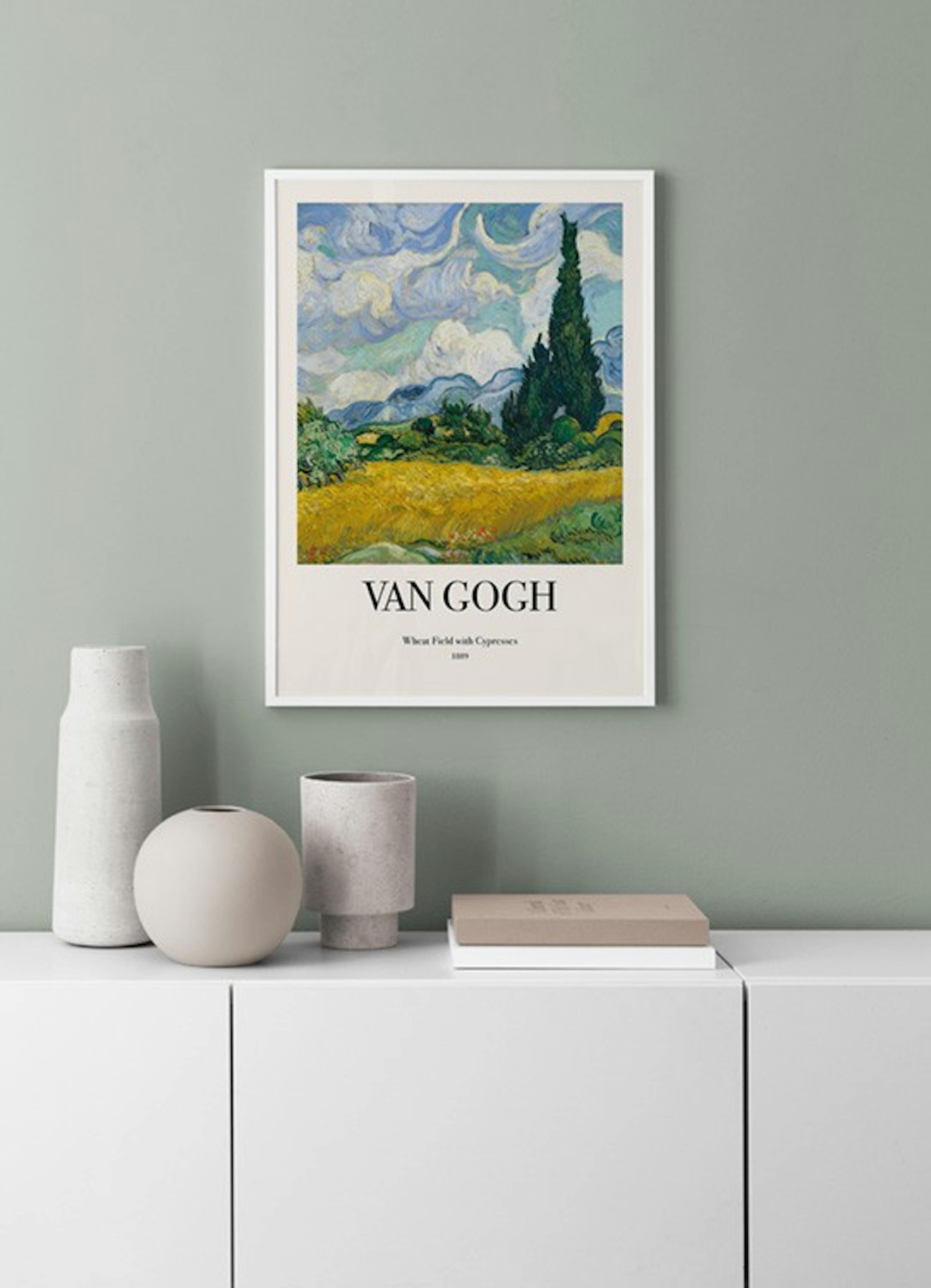 Van Gogh - Wheat Field with Cypresses Print