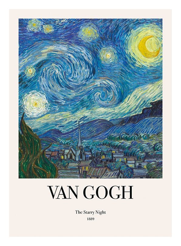 Prints - Van Gogh - The Starry Night Print (30x40 cm) - Van Gogh Prints
