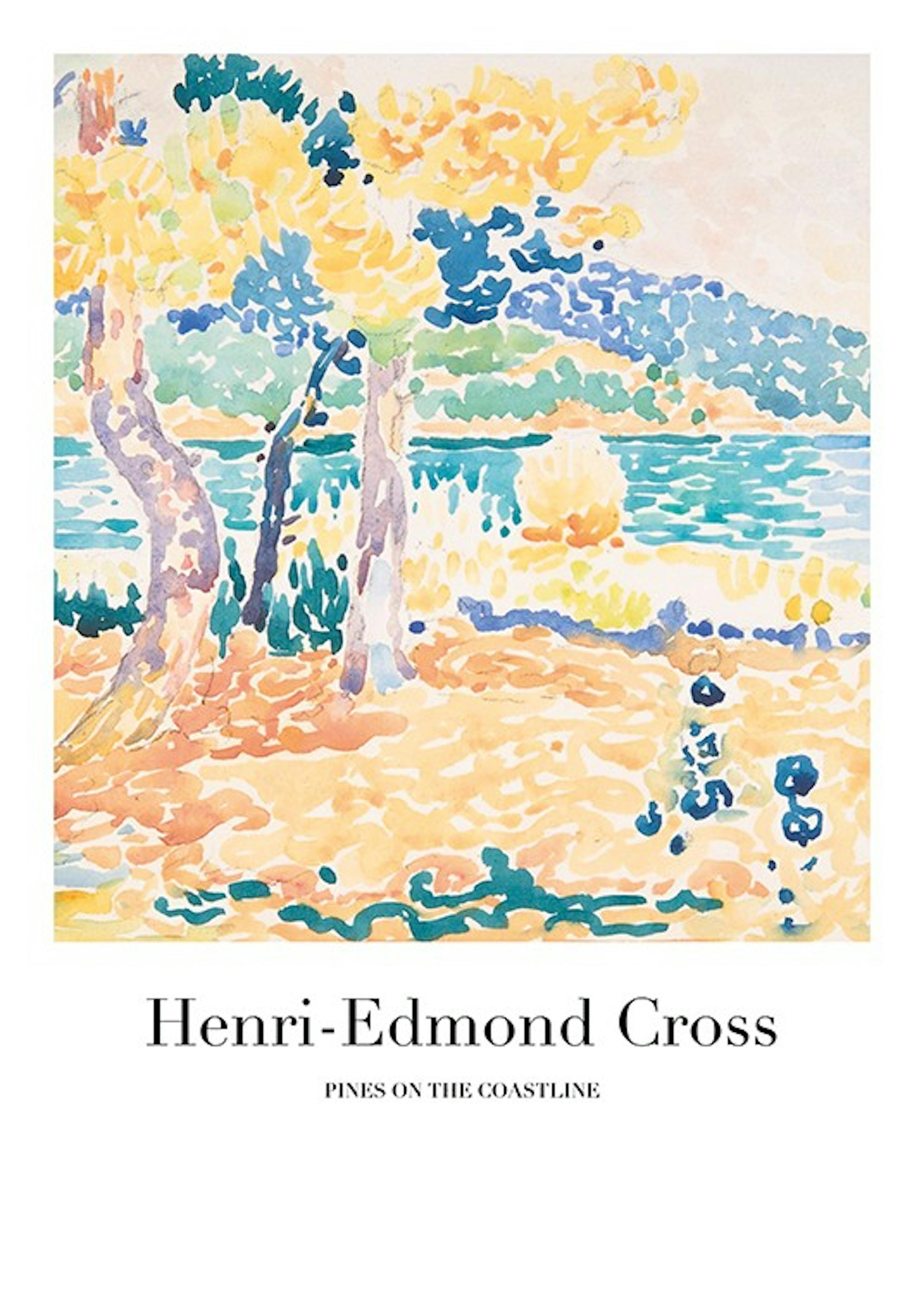 Henri-Edmond Cross - Pines on the Coastline Print 0