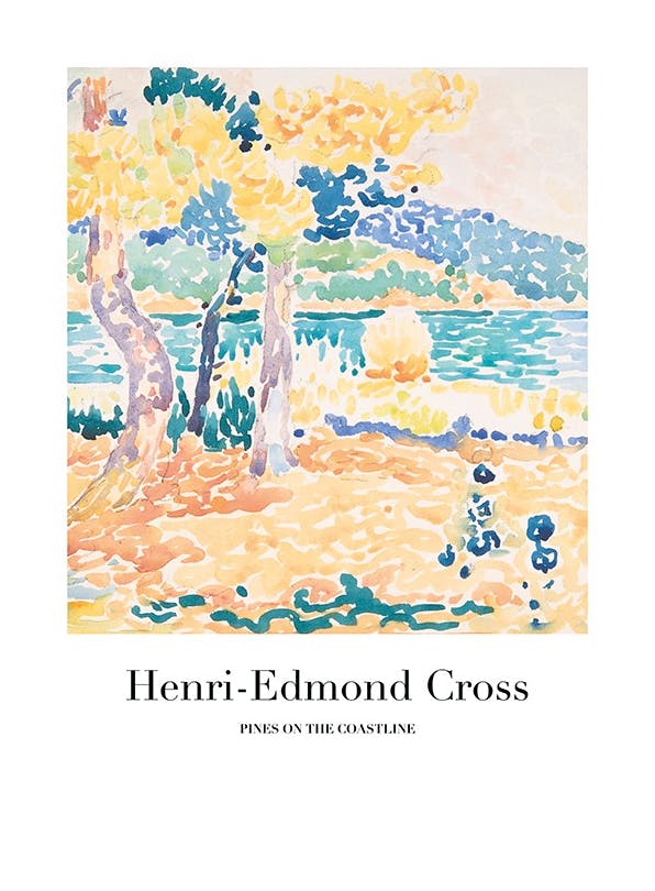 Henri-Edmond Cross - Pines on the Coastline Poster (50x70 cm) - Henri-Edmond Cross posters