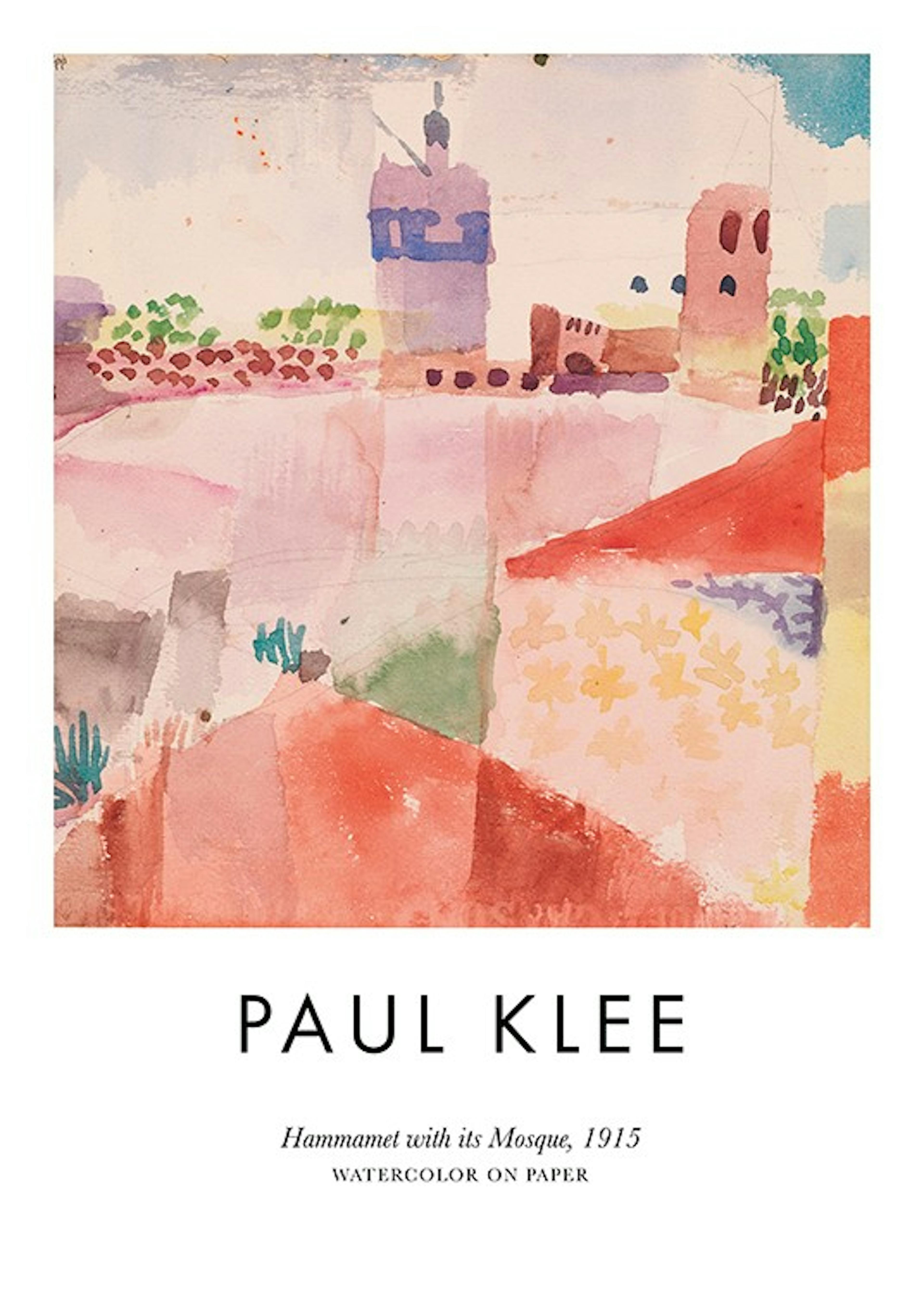 Paul Klee - Hammamet With its Mosque Plagát 0