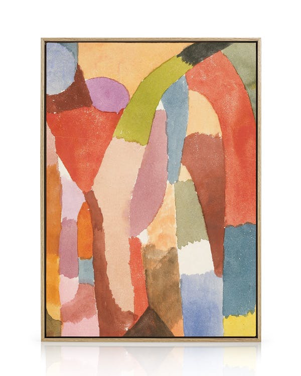 Canvas Prints Paul Klee - Movement of Vaulted Chambers Canvas print (50x70 cm - Oak Frame)