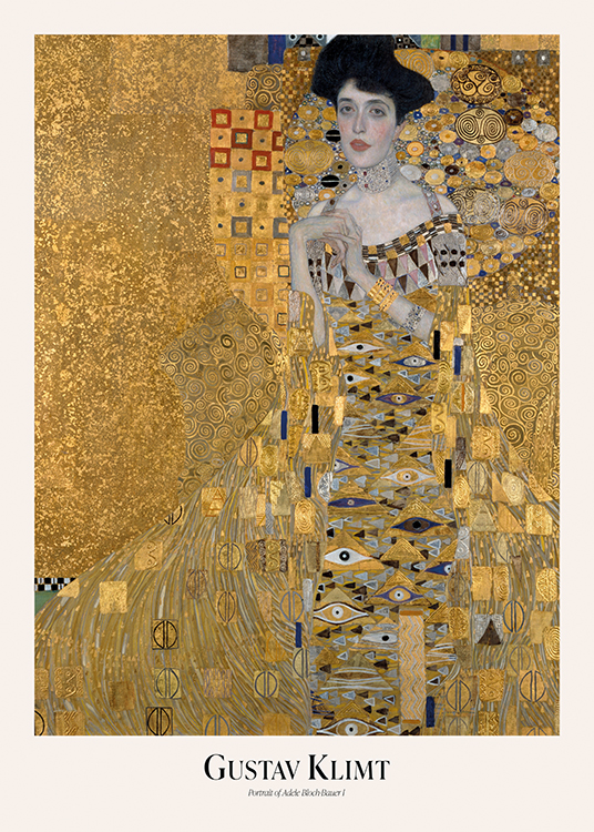 Gustav Klimt - Portrait of Adele Bloch-Bauer I Plakat - Kvinde i guld desenio.dk