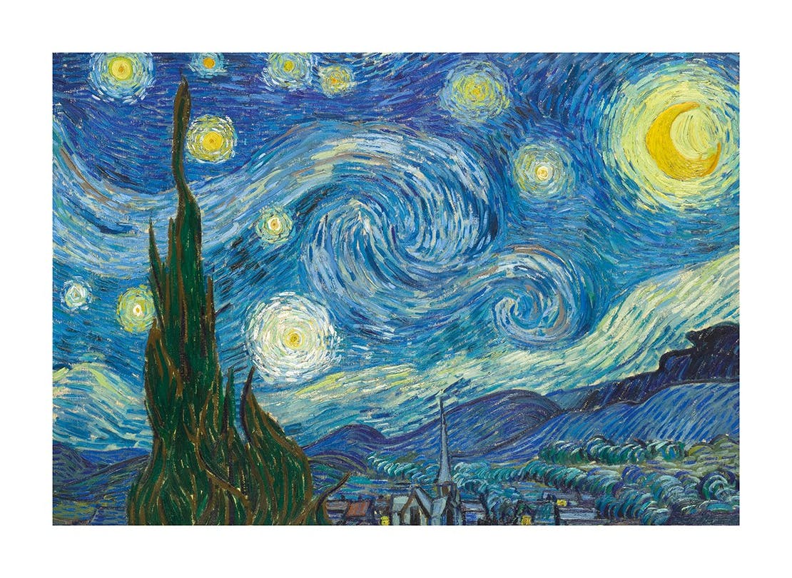 Van Gogh - The Starry Night Landscape Poster (30x40 cm)