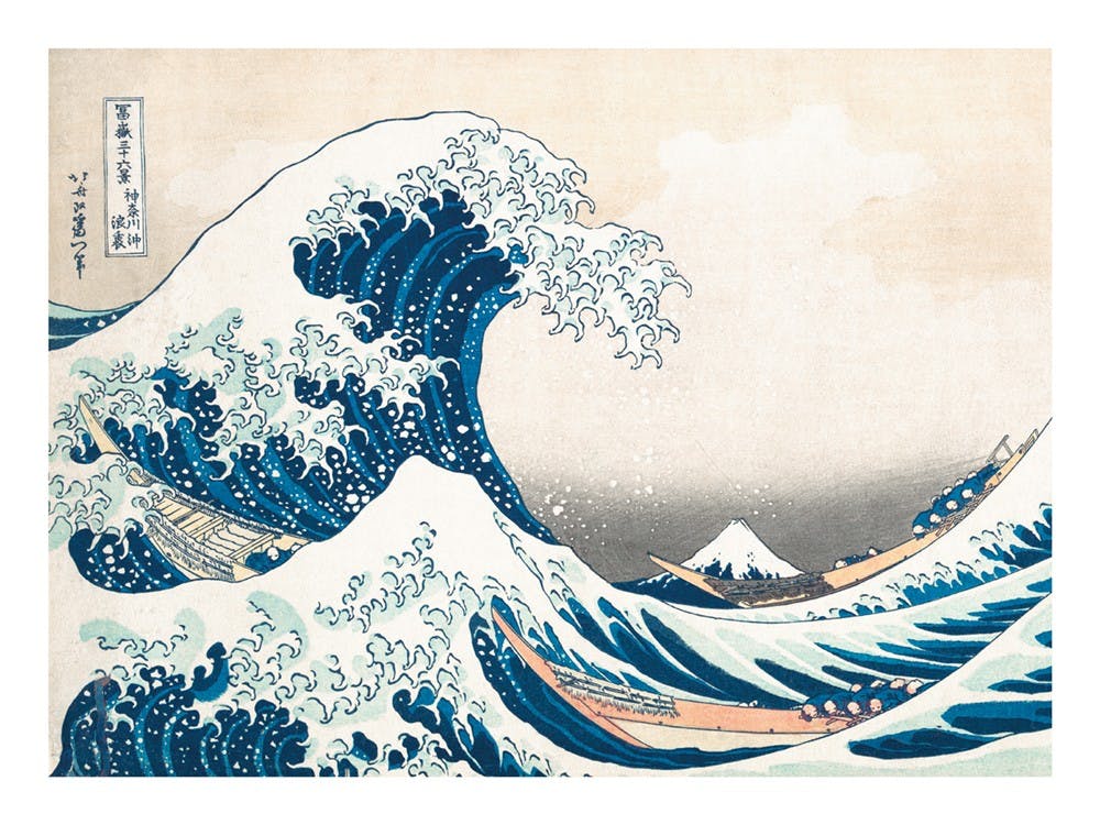 Hokusai - The Great Wave Landscape Affiche 0