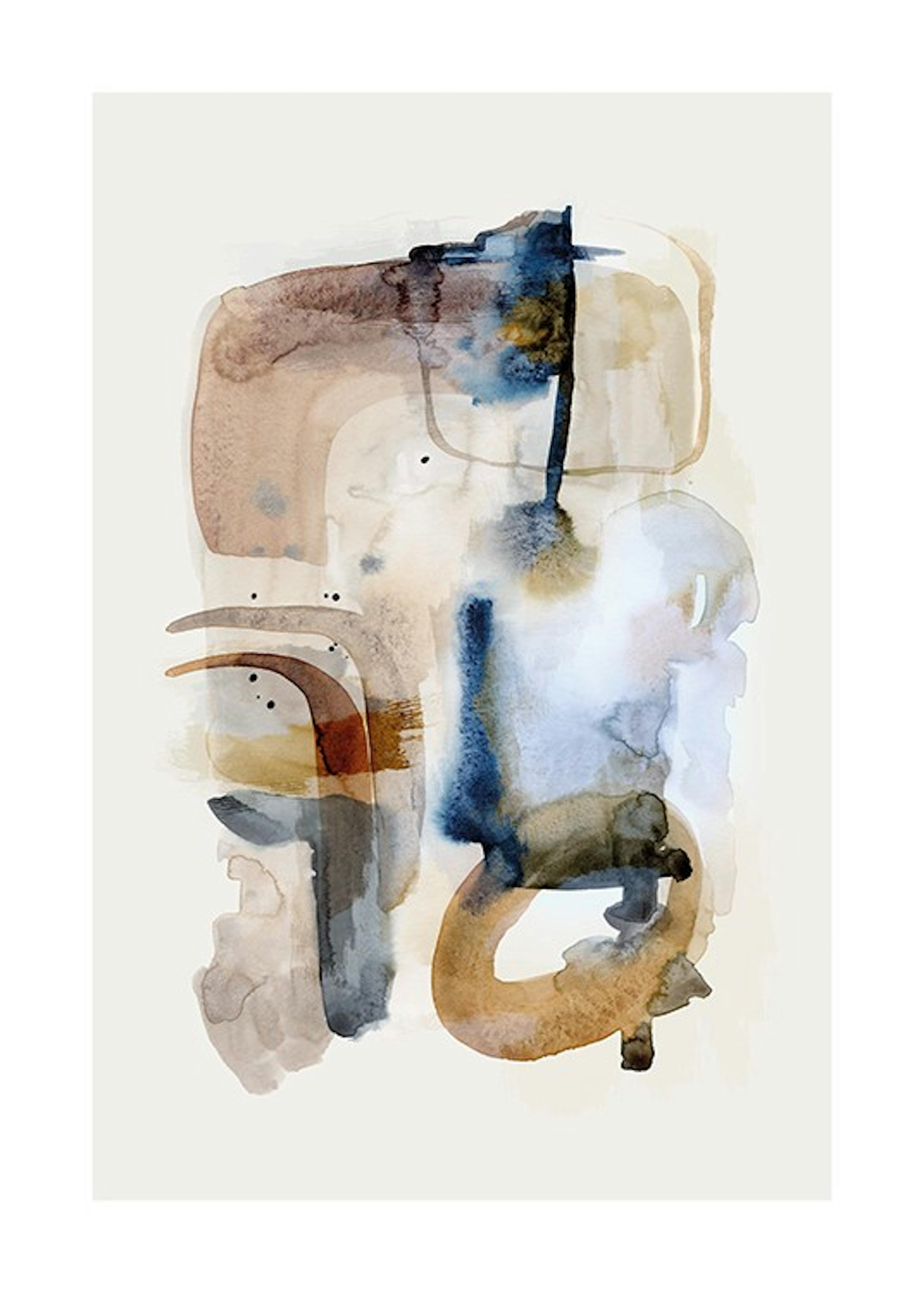 Earthy Watercolor No1 Print 0