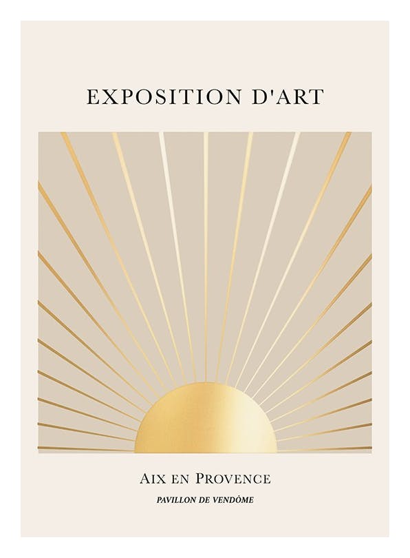 Exposition D'Art Gold Poster (50x70 cm)- Poster in oro e argento