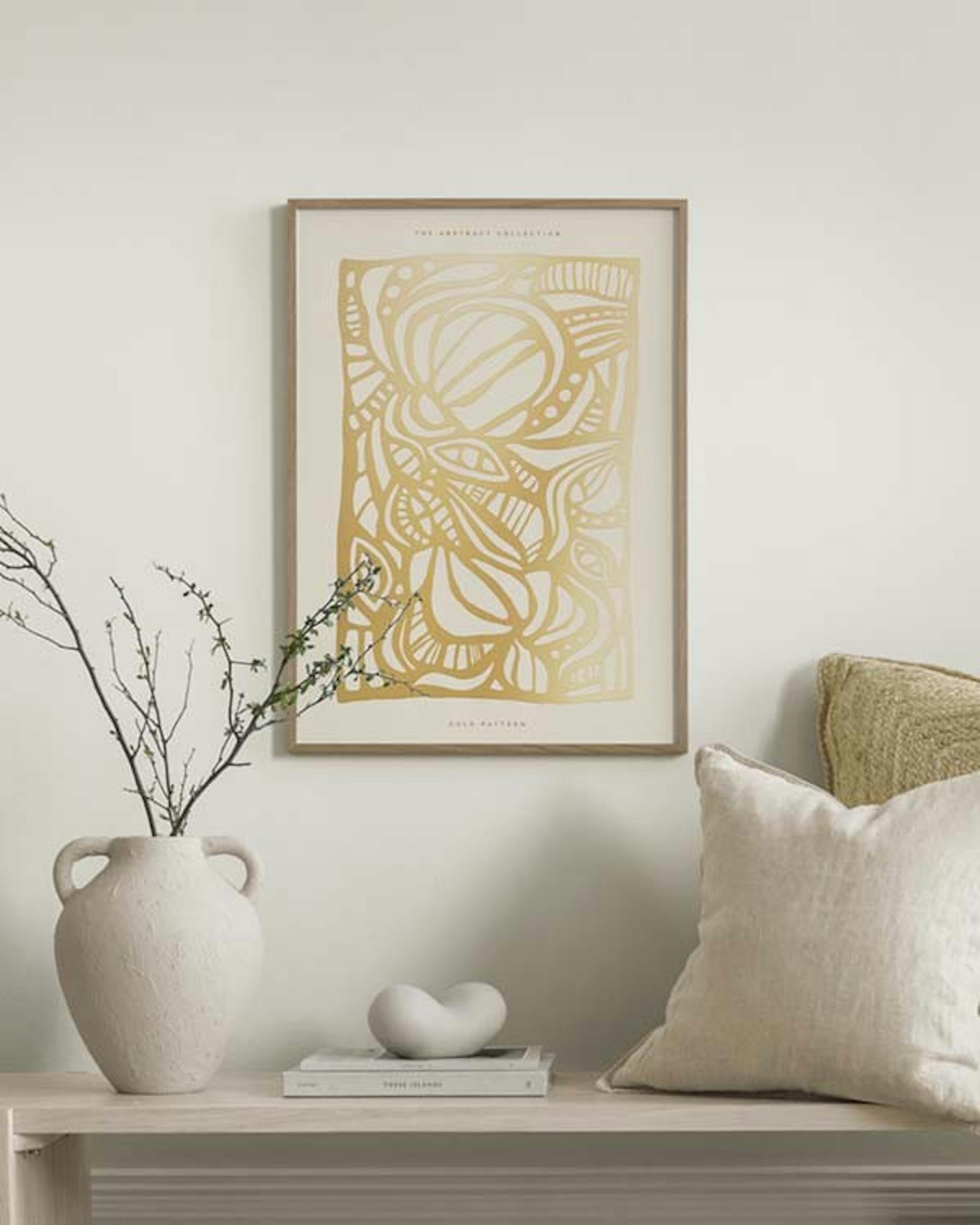 Gold Pattern Print