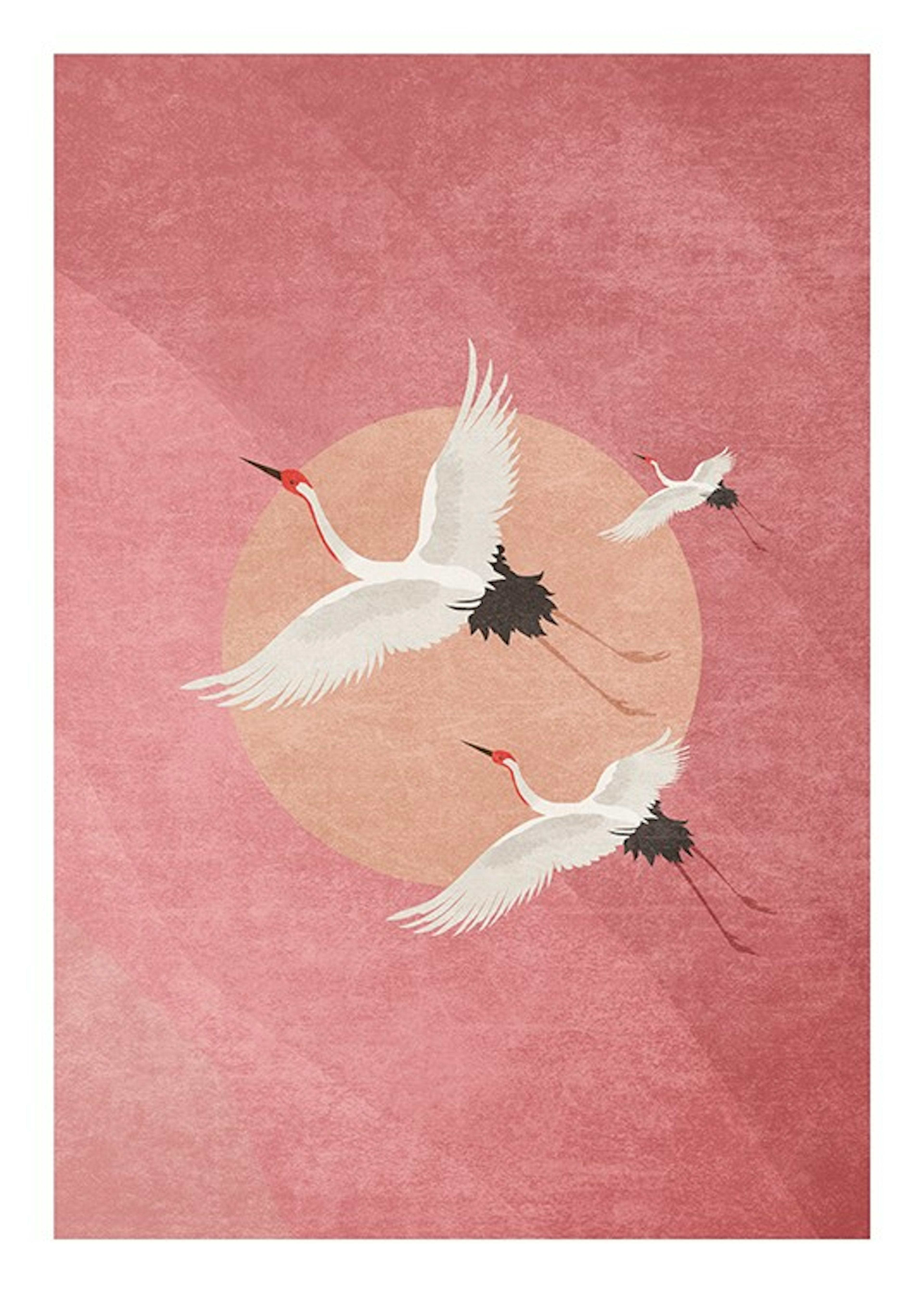 Flying Cranes Poster 0