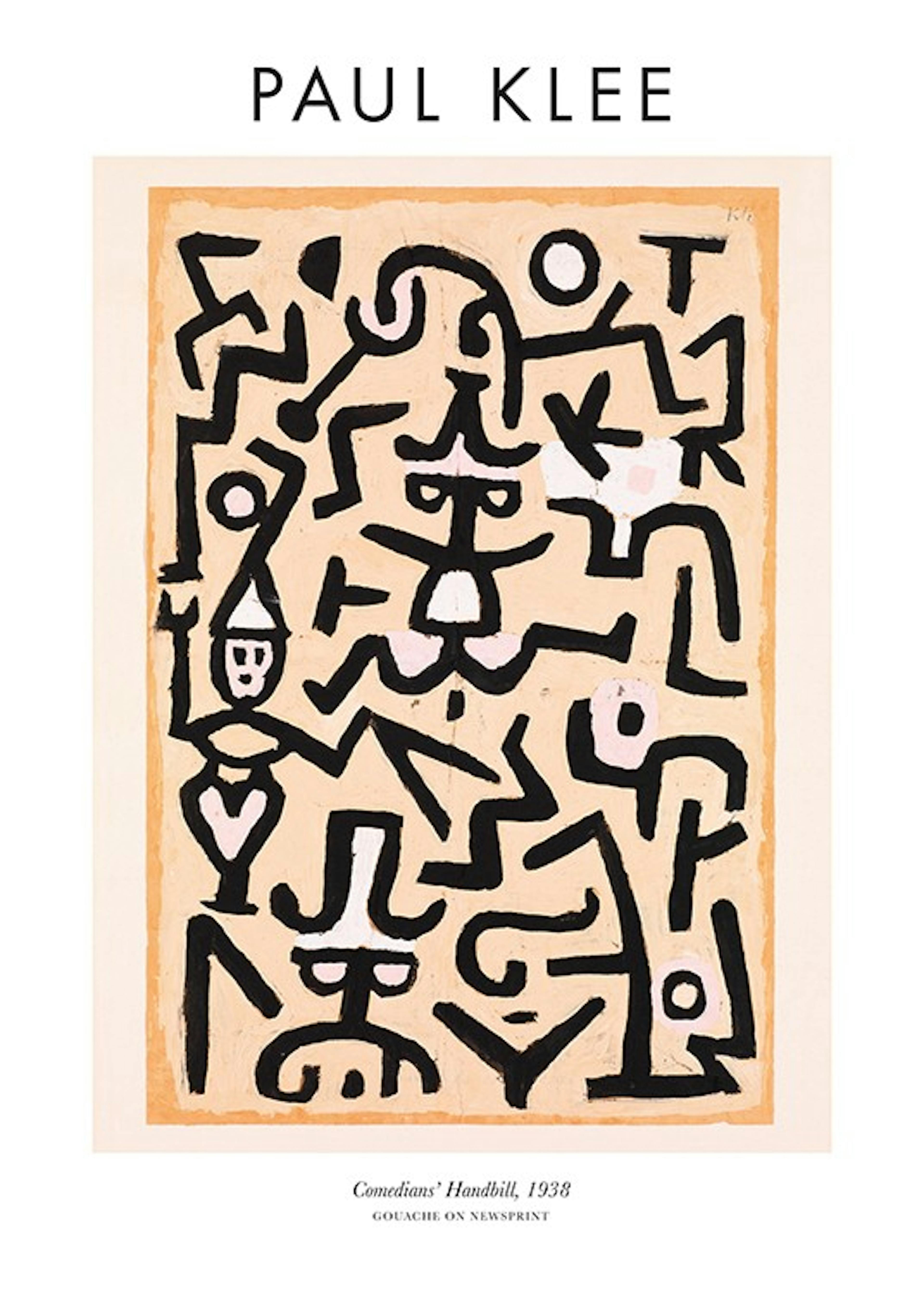 Paul Klee - Comedians’ Handbill Print