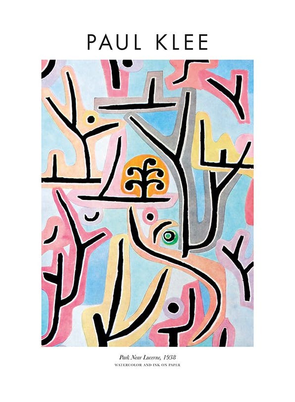 Paul Klee - Park Near Lucerne Plakat (50x70 cm)- Paul Klee Plakat