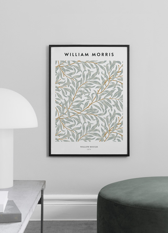 Willow Bough by William Morris & Co Carte danniversaire vierge Motif Ling Feuilles vertes IJ0034 