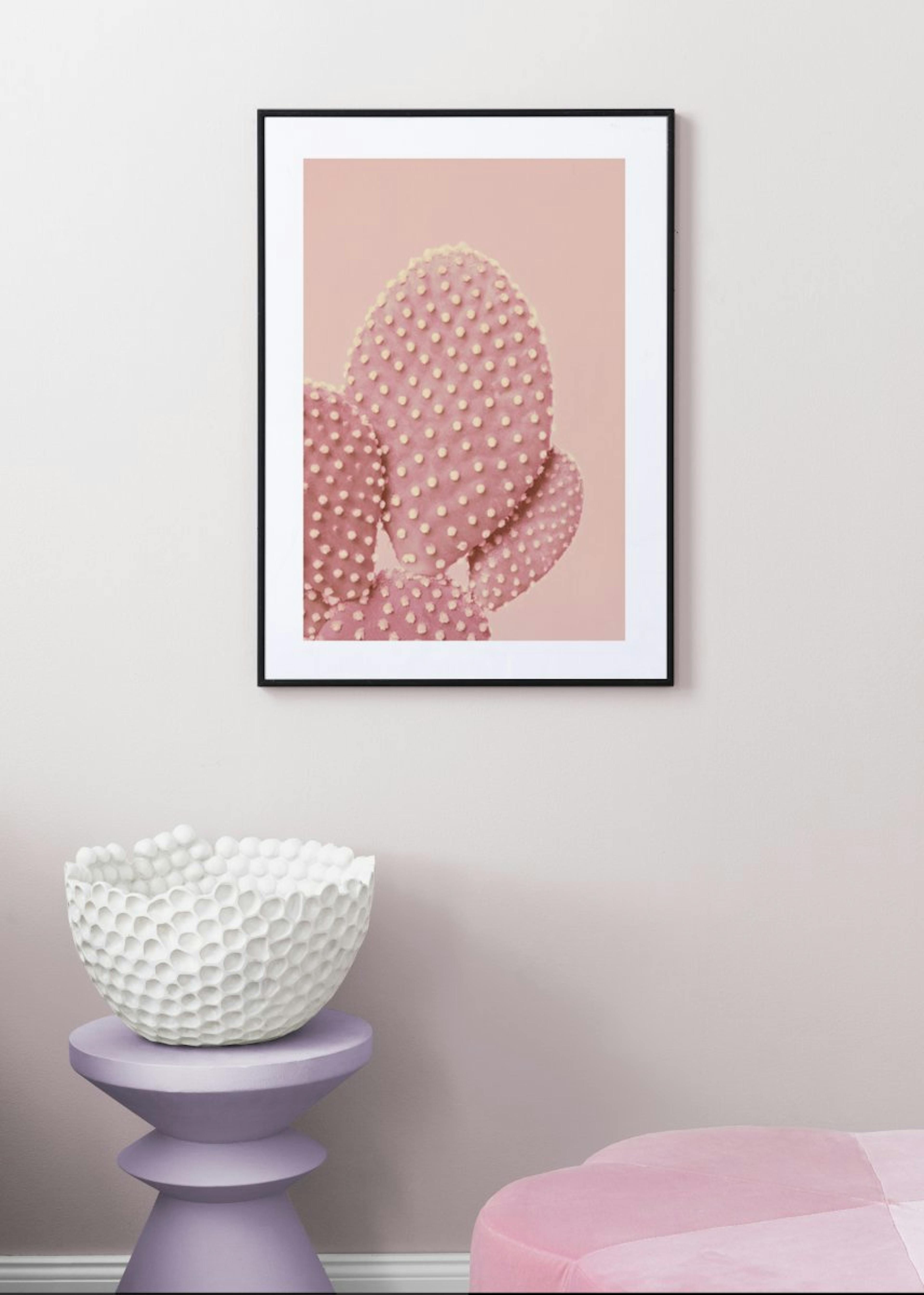 Pink Dotted Cactus Juliste