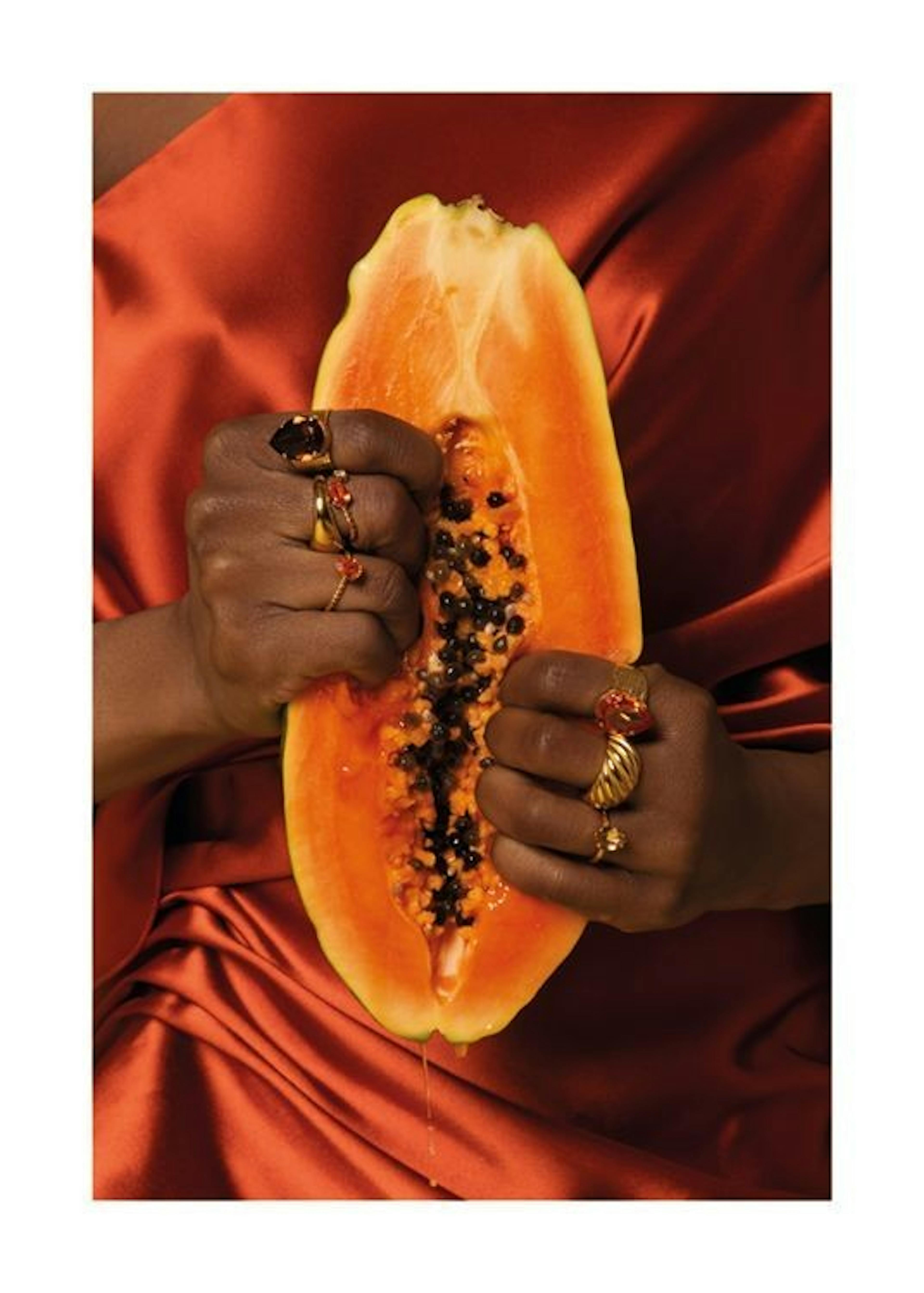 Squeezing Papaya Poster 0