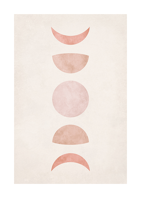 Pink Moon Phase Affiche