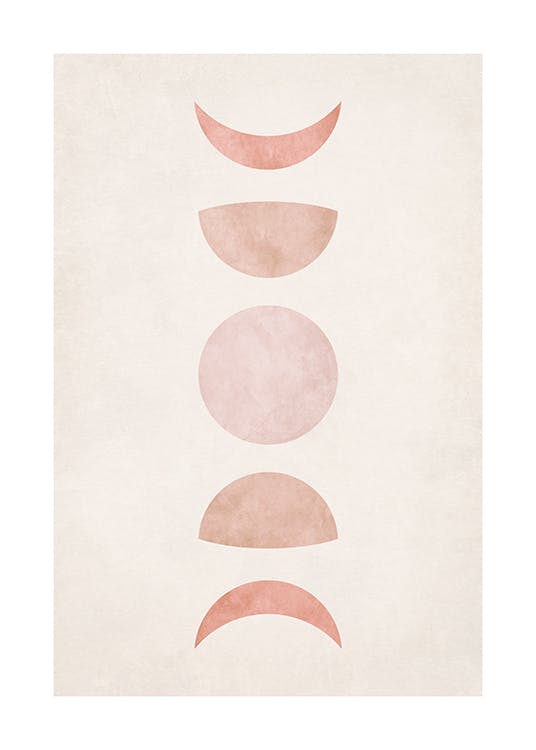 Pink Moon Phase Poster 0