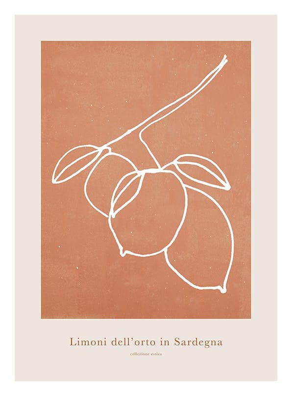 Limoni dell'Orto Plakat (21x30 cm) - Plakater > Kunstplakater > Illustrasjoner