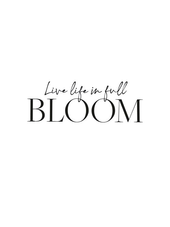 Live Life in Full Bloom Plakat 0