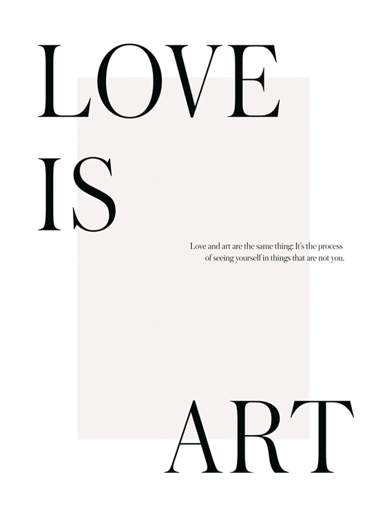 Love is Art Juliste 0