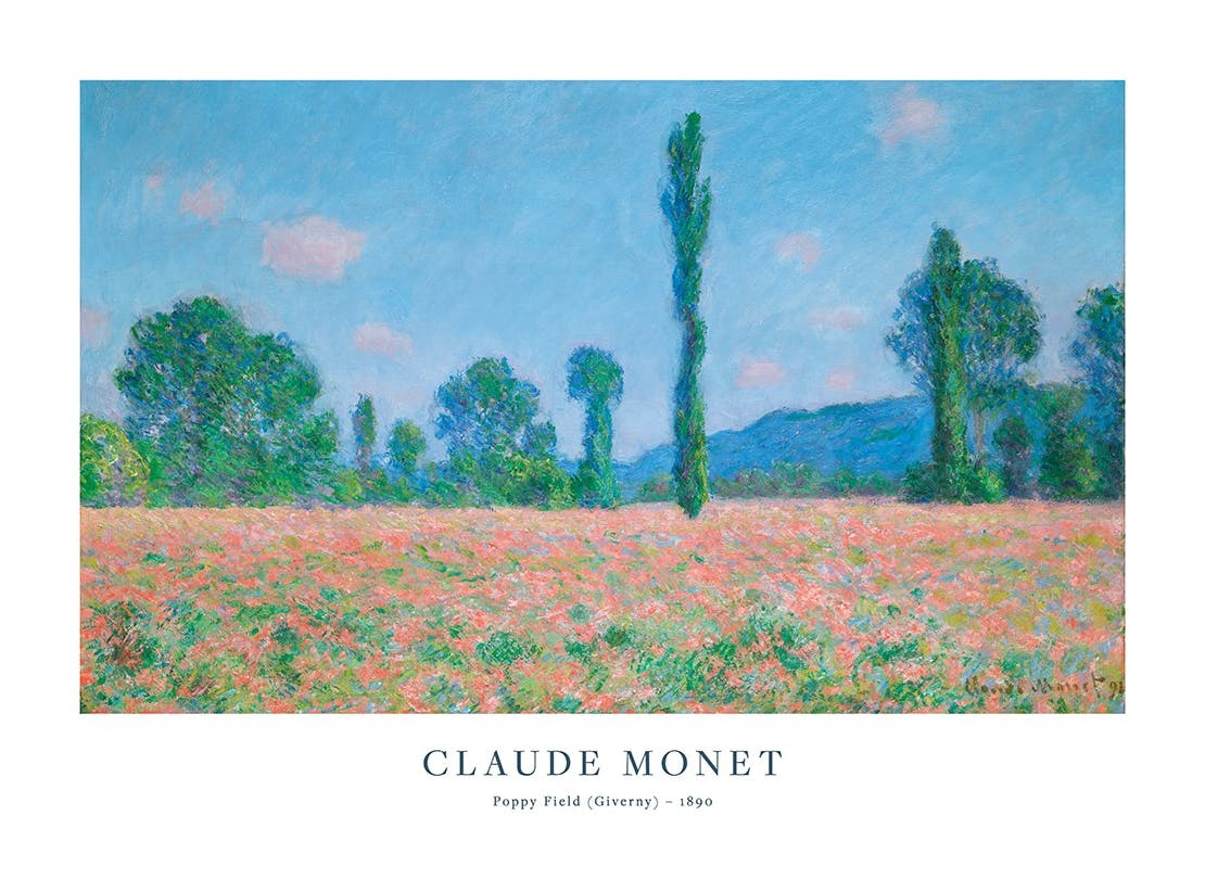 Prints - Monet - Poppy Field (Giverny) Print (30x40 cm) - Monet Prints