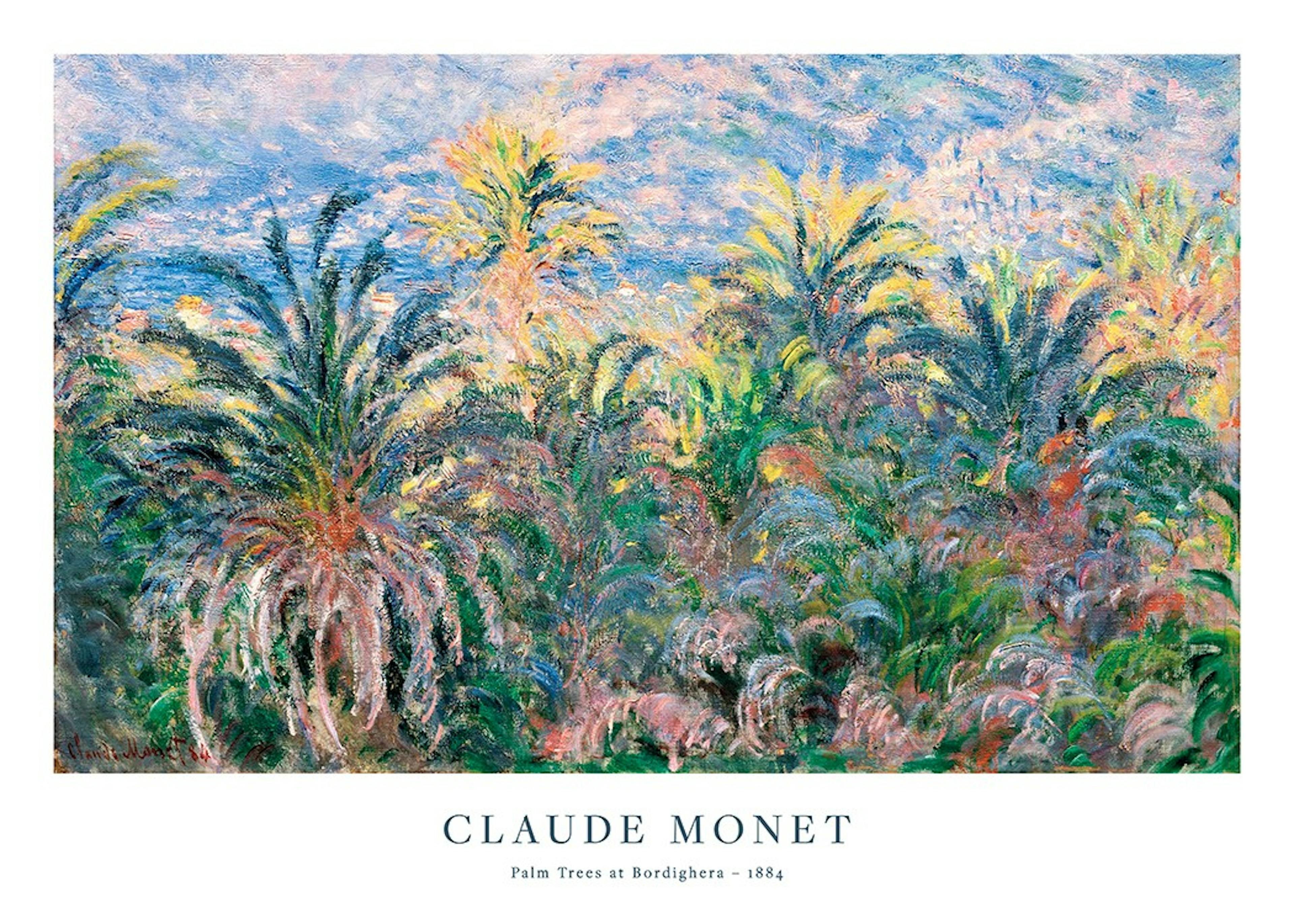 Monet - Palm Trees at Bordighera Affiche 0