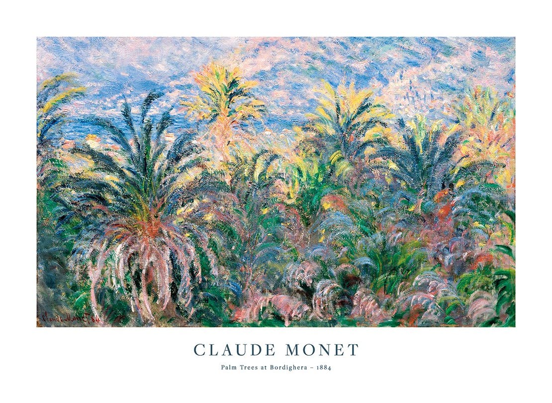 Monet - Palm Trees at Bordighera Poster (21x30 cm)