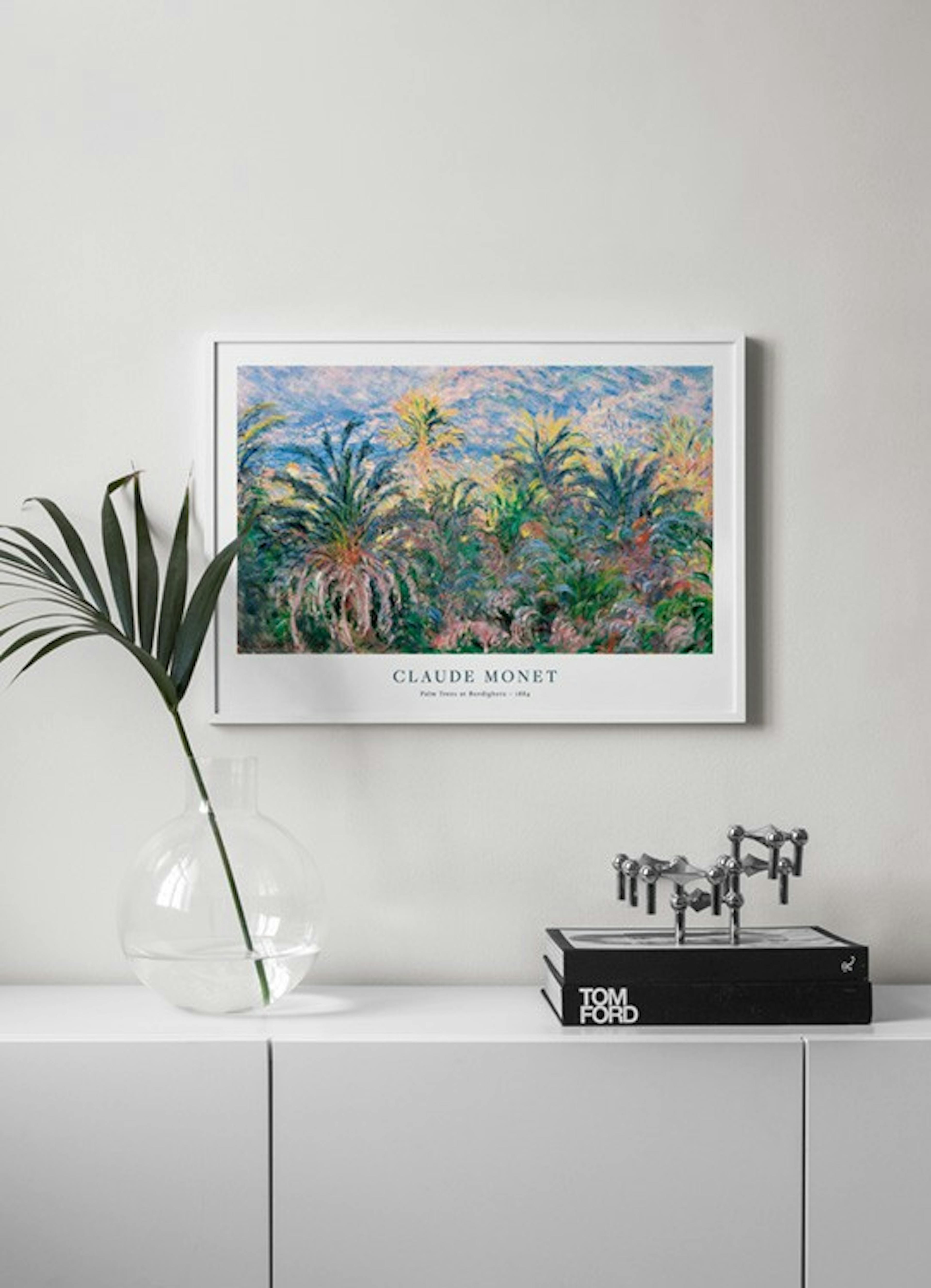 Monet - Palm Trees at Bordighera Poster