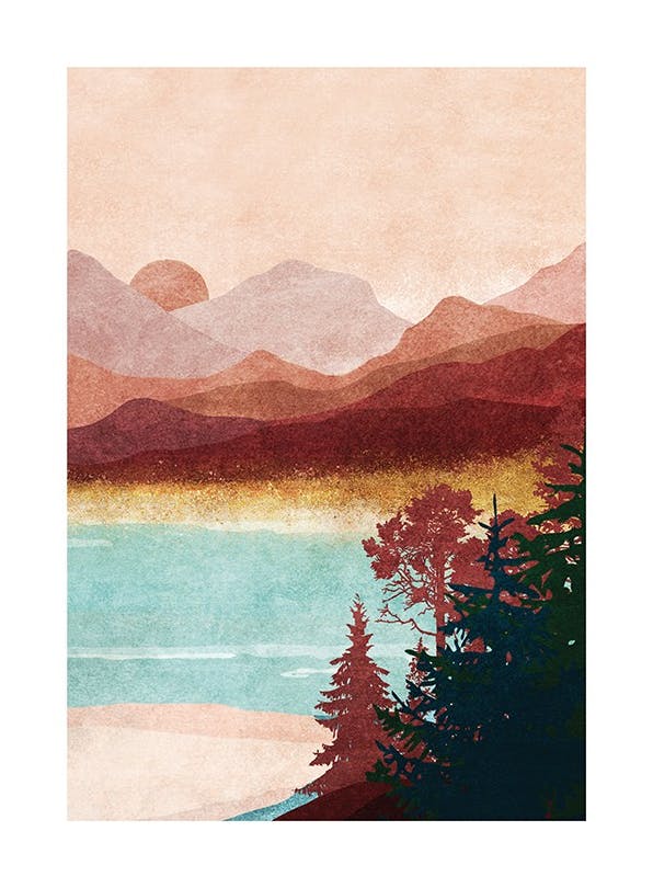 Lake Right Print (50x70 cm)