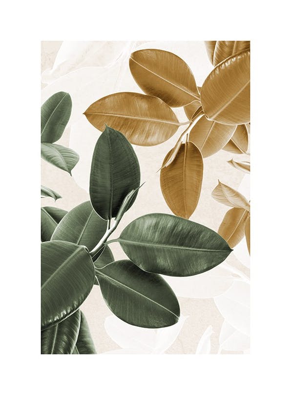 Gold and Green No1 Print (50x70 cm)