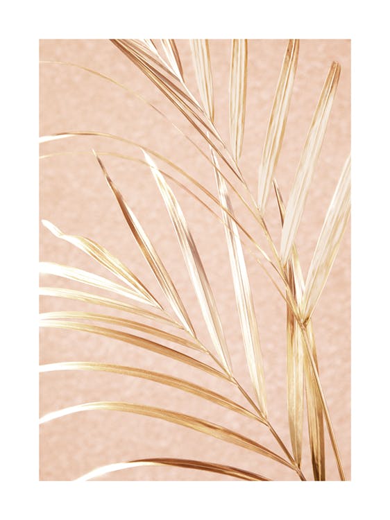 Gold and Peach Leaves Plakat 0
